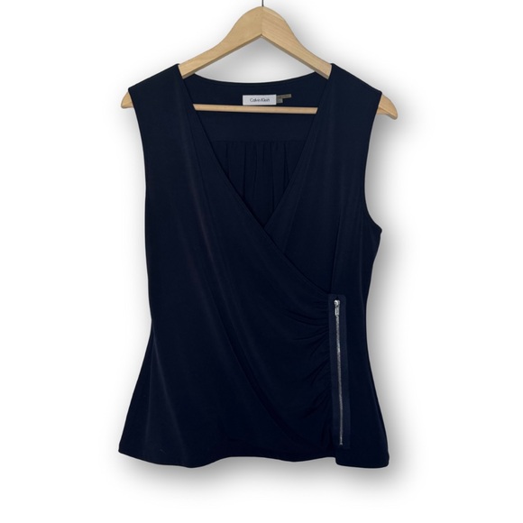 Calvin Klein Ruched Side Zip Tank Size Medium - Picture 1 of 4